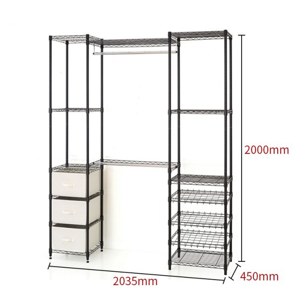 A3 Clothing Rack with Shoes Rack - 图片 3